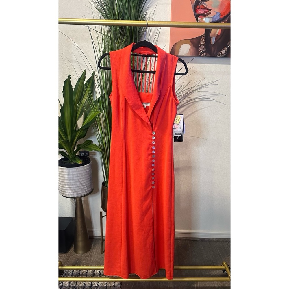 Vintage DressBarn Back Cut-out Midi Dress - Size 6